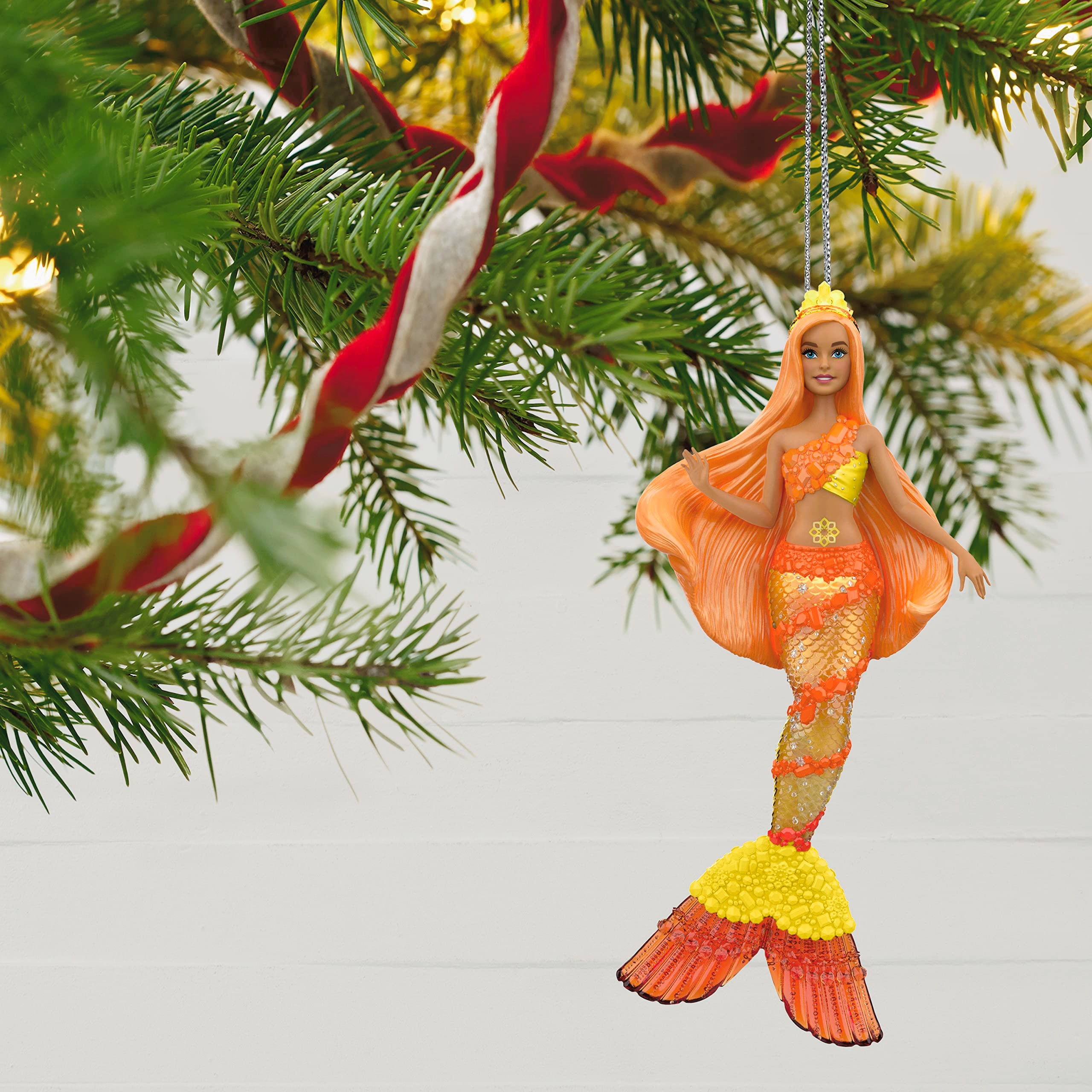 Hallmark Keepsake Christmas Ornament 2023, Barbie Mermaid Ornament with Light, Gifts for Her. .04 lbs.