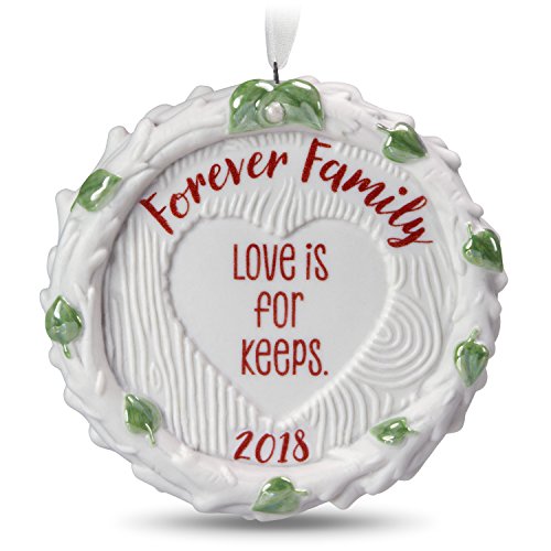 Hallmark Keepsake Christmas Ornament 2018 Year Dated, Forever Family, Porcelain