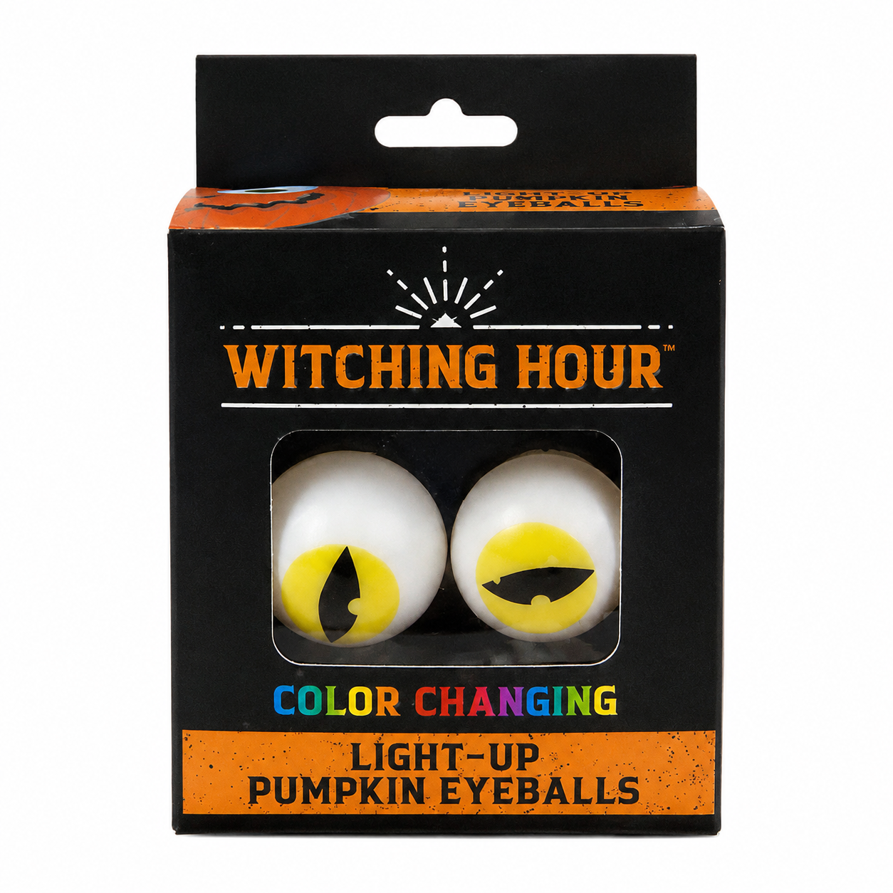 Yellow Witching Hour Color-Changing Light Up Pumpkin Eyeballs
