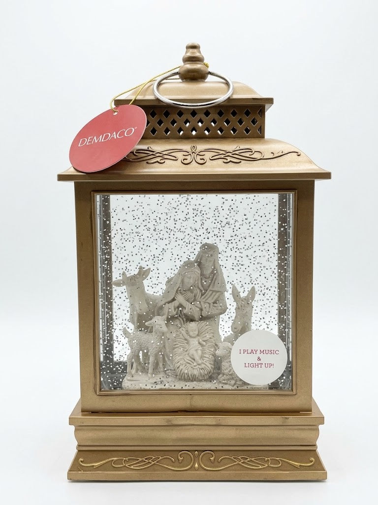 DEMDACO Lighted Musical Nativity Water Lantern