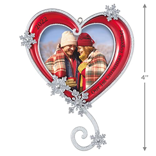 Hallmark Keepsake Christmas Ornament 2022 Year-Dated, Our First Plastic, Christmas Together Photo Frame