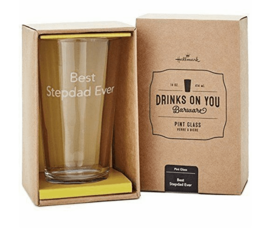 Best Stepdad Ever Pint Glass, 14 oz. Tumblers Family