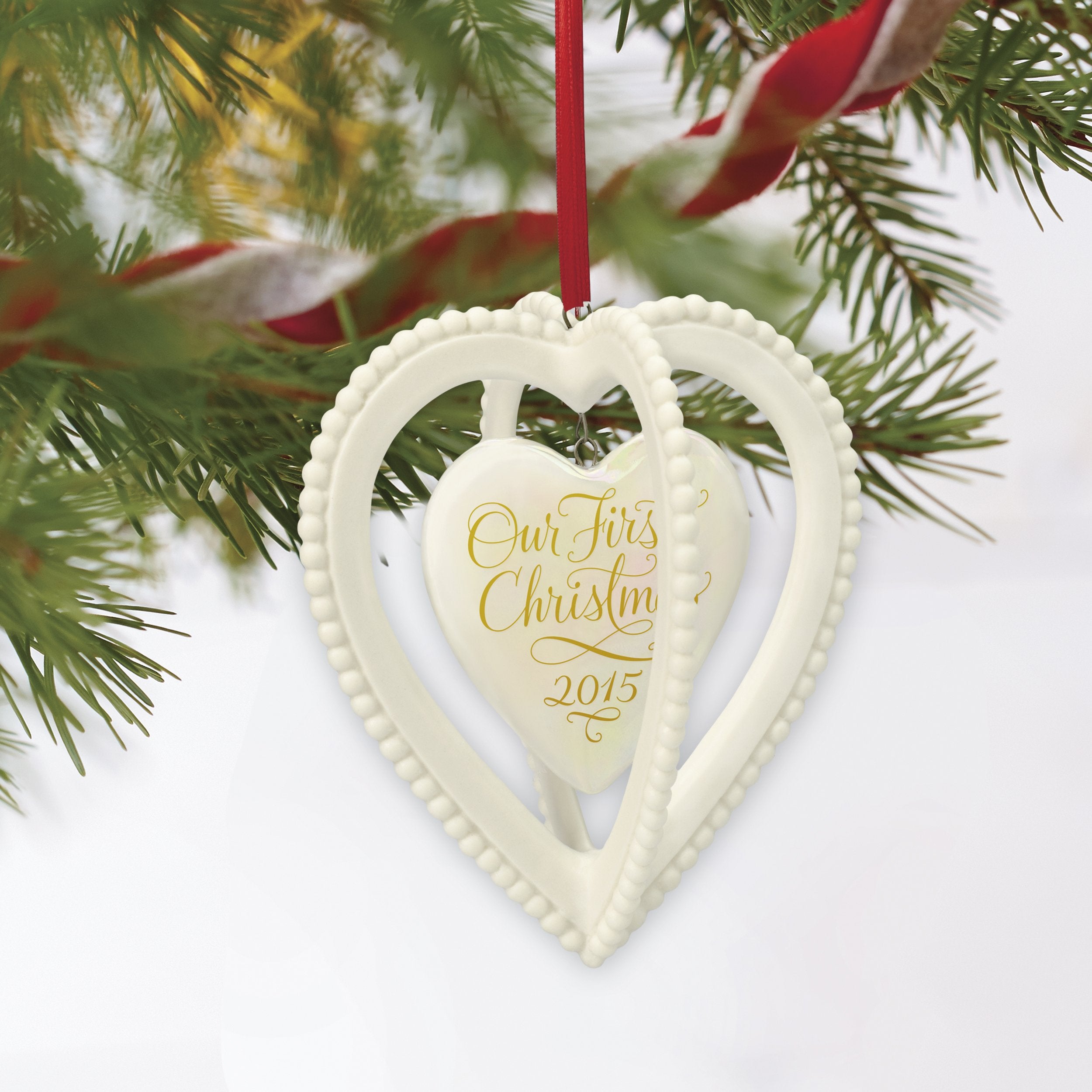 Hallmark Keepsake Ornament: Our First Christmas Together Two Hearts