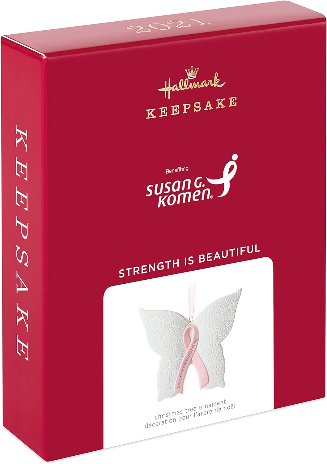 Strength is Beautiful Butterfly Benefiting Susan G. Komen Hallmark Keepsake Christmas Ornament 2021