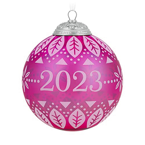 Hallmark Keepsake Christmas Ornament 2023, Christmas Commemorative 2023 Glass Ball Ornament, Gifts for Her