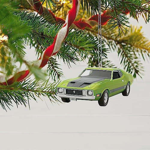 Hallmark Keepsake Christmas Ornament 2023, Classic American Cars 1973 Ford Mustang Mach 1 2023, Metal Ornament, Gifts for Car Collectors