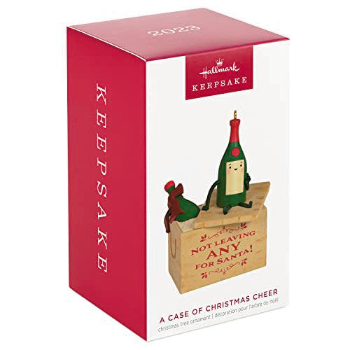 Hallmark Keepsake Christmas Ornament 2023, A Case of Christmas Cheer, Funny Wine Ornament, Wine Gifts