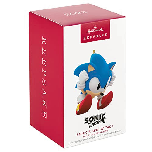 Hallmark Keepsake Christmas Ornament 2023, Sonic The Hedgehog Sonic's Spin Attack, Gifts for Gamers