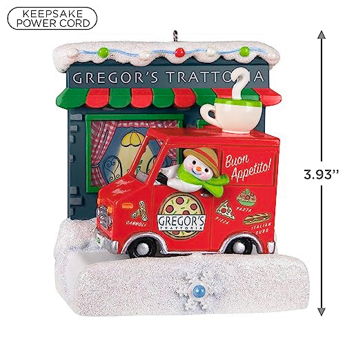 Hallmark Keepsake Christmas Ornament 2023, Happy Holiday Parade Collection Gregor's Trattoria Musical with Light, Gifts for Her