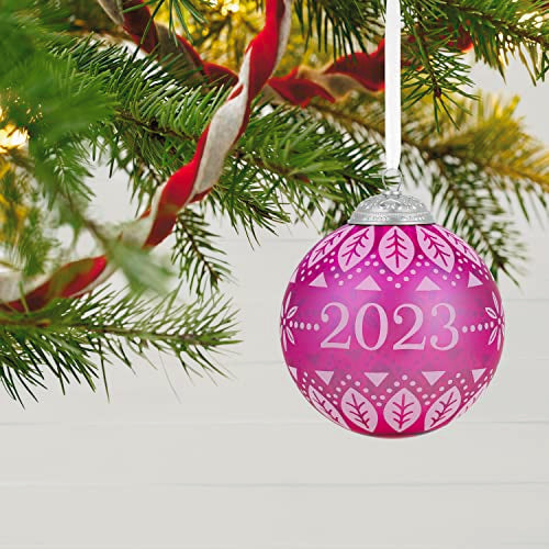 Hallmark Keepsake Christmas Ornament 2023, Christmas Commemorative 2023 Glass Ball Ornament, Gifts for Her