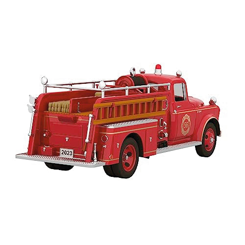 Hallmark Keepsake Christmas Ornament 2023, Fire Brigade 1956 Dodge Fire Engine 2023, Ornament with Light, Fire Fighter Gifts