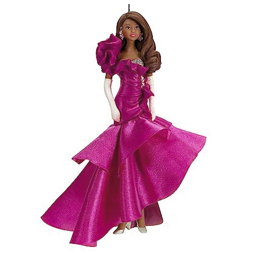 Hallmark Keepsake Christmas Ornament 2023, Barbie Pink Collection, 2023 Porcelain and Fabric Ornament, Gifts for Her