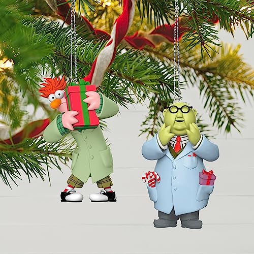 Hallmark Keepsake Christmas Ornaments 2023, Disney The Muppets Dr. Bunsen Honeydew and Beaker, Set of 2, Gifts for Muppets Fans