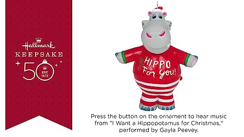 Hallmark Keepsake Christmas Ornament 2023, I Want a Hippopotamus for Christmas Musical, Gifts for Kids