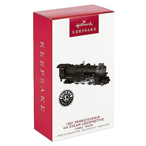 Hallmark Keepsake Christmas Ornament 2023, Lionel Trains Black 1361 Pennsylvania K4 Steam Locomotive Metal, Train Gifts