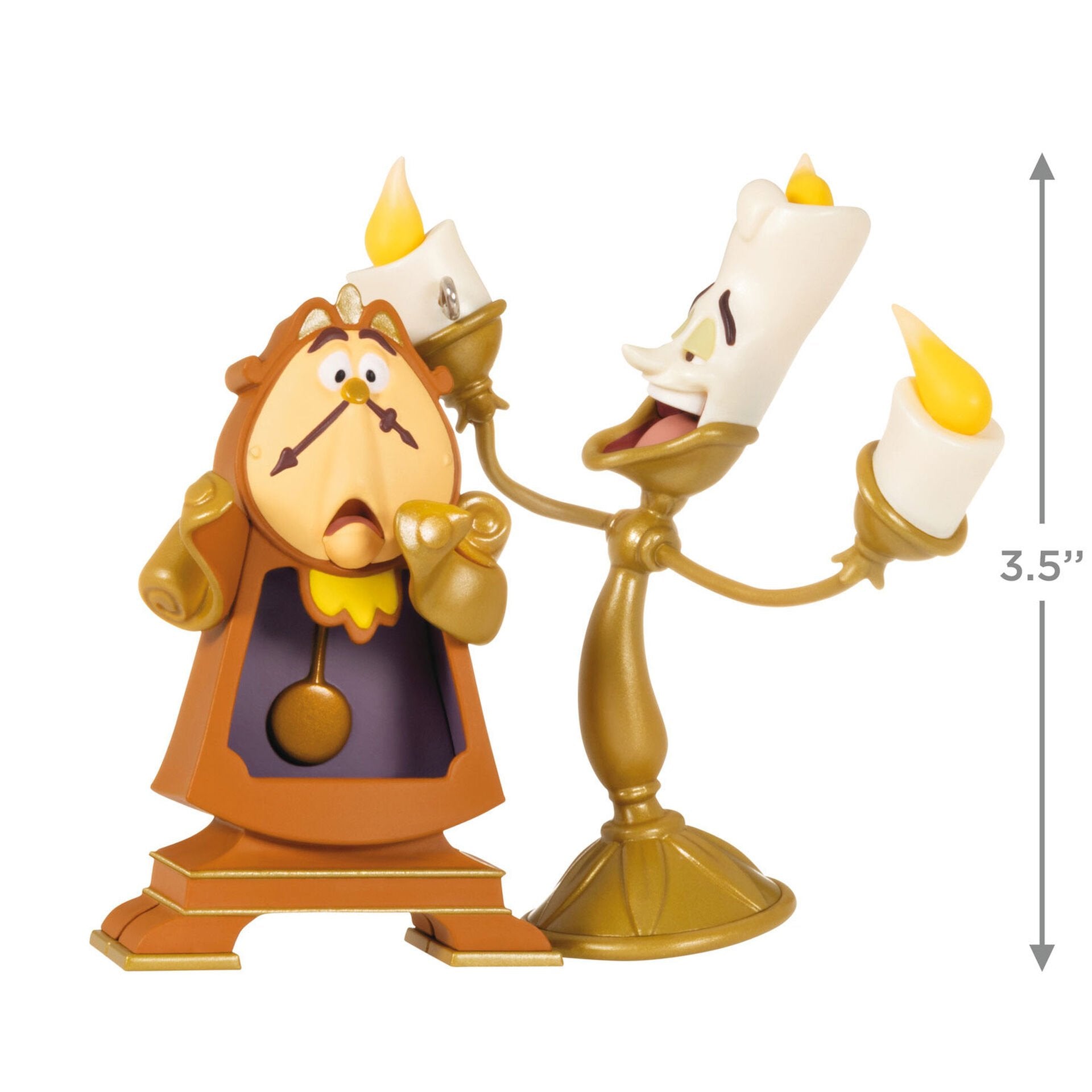 Disney Beauty and the Beast Lumiere and Cogsworth Ornament
