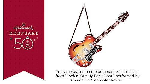 Hallmark Keepsake Christmas Ornament 2023, Lookin' Out My Back Door, Creedence Clearwater Revival Musical Guitar Ornament, Music Gifts