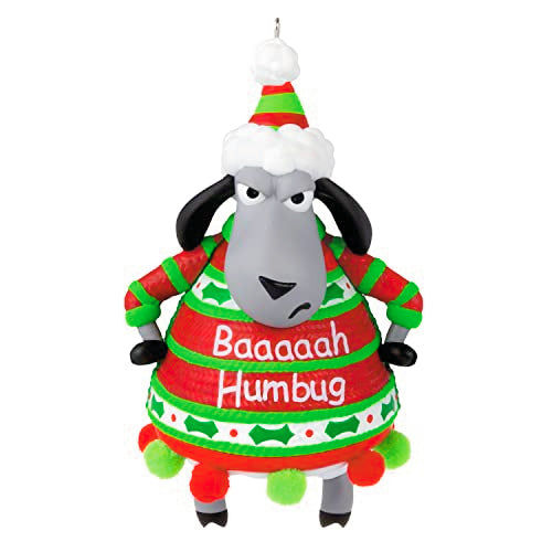 Hallmark Keepsake Christmas Ornament 2023, "Baaaaah Humbug!," Funny Sheep Ornament, Funny Gifts