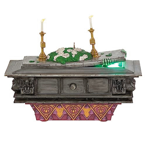 Hallmark Keepsake Christmas Ornament 2023, Disney The Haunted Mansion Collection The Coffin in The Conservatory with Light and Sound, Gifts for Disney Fans