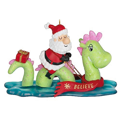 Hallmark Keepsake Christmas Ornament 2023, Just Believe, Santa and Loch Ness Monster, Santa Collectors Gifts