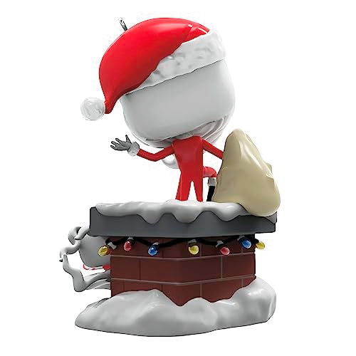 Hallmark Keepsake Christmas Ornament 2023, Disney Tim Burton's The Nightmare Before Christmas Jack Skellington and Zero Funko POP!, Gifts for Disney Fans