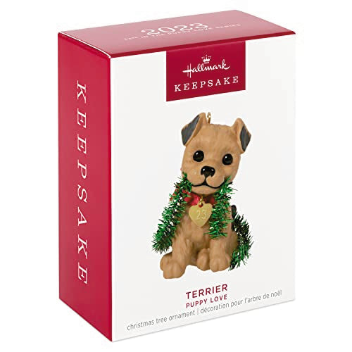 Hallmark Keepsake Christmas Ornament 2023, Puppy Love Terrier 2023, Dog Ornament, Pet Gifts