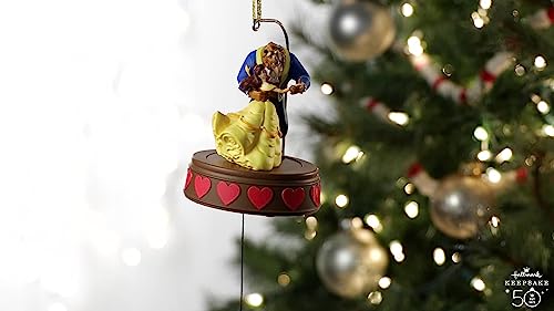 Hallmark Keepsake Christmas Ornament 2023, Disney Beauty and the Beast Fairy-Tale First Dance, Gifts for Disney Fans