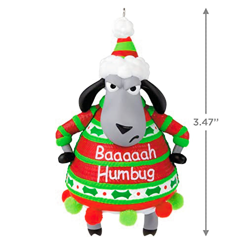 Hallmark Keepsake Christmas Ornament 2023, "Baaaaah Humbug!," Funny Sheep Ornament, Funny Gifts