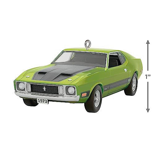 Hallmark Keepsake Christmas Ornament 2023, Classic American Cars 1973 Ford Mustang Mach 1 2023, Metal Ornament, Gifts for Car Collectors