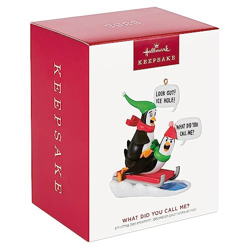 Hallmark Keepsake Christmas Ornament 2023, "What Did You Call Me?" Funny Penguin Ornament, Funny Gifts