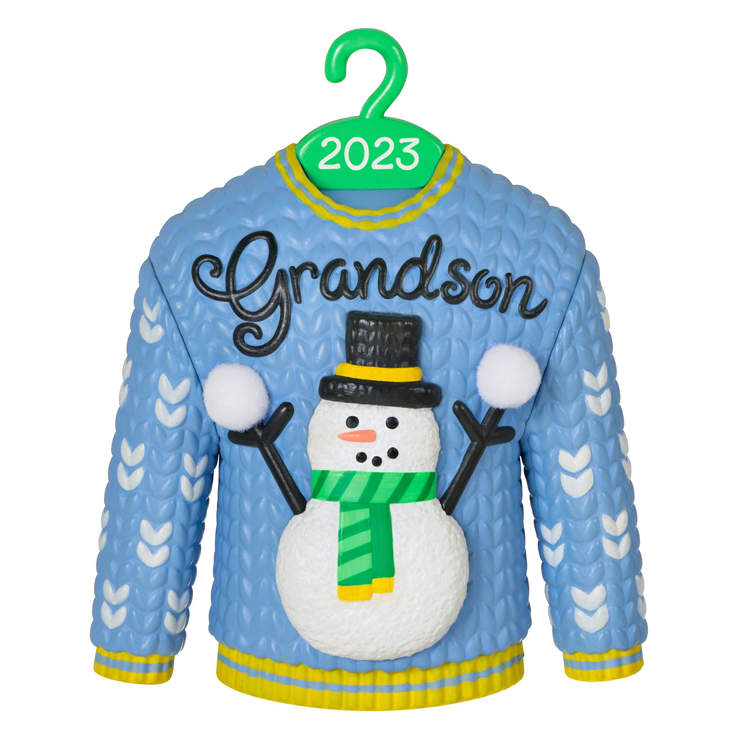 Hallmark Keepsake Christmas Ornament 2023, Grandson Christmas Sweater, Family Gifts