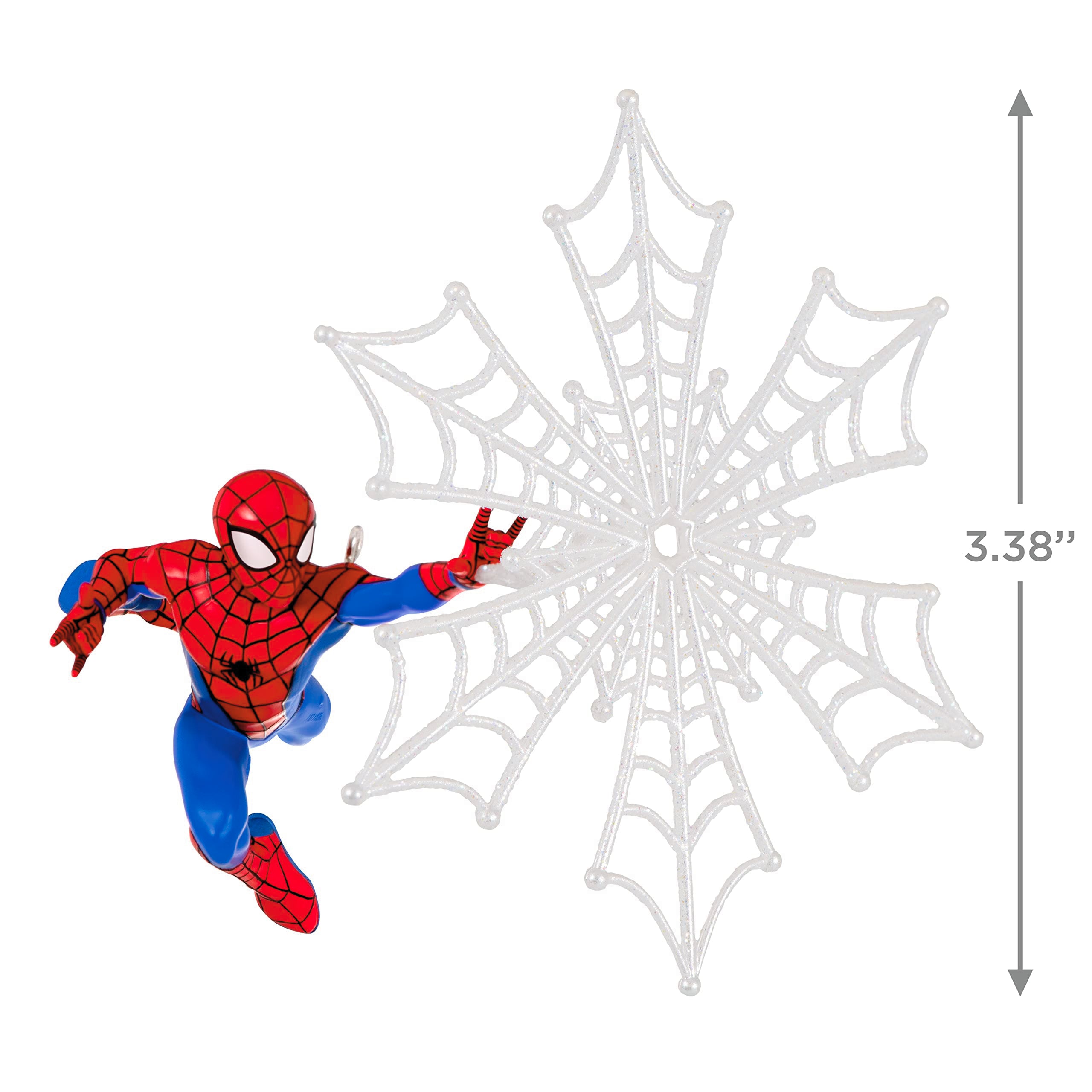 Hallmark Keepsake Christmas Ornament 2023, Marvel Spider-Man Spidey Spins a Snowflake, Super Hero Gifts