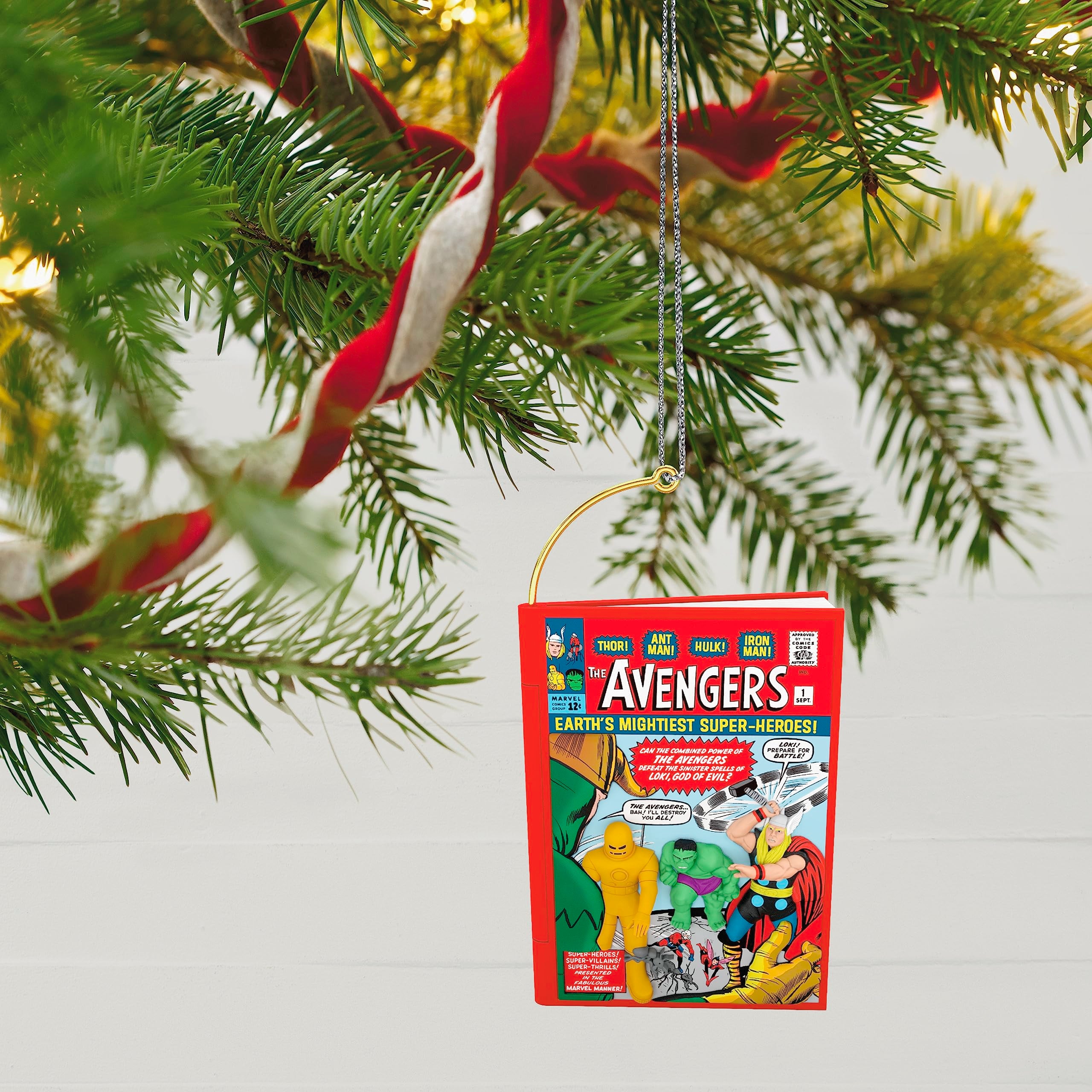 Hallmark Keepsake Christmas Ornament 2023, Marvel Comics The Avengers 60th Anniversary Ornament, Super Hero Gifts