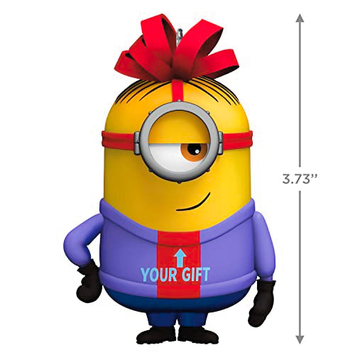 Hallmark Keepsake Christmas Ornament 2023, Minions The Gift of Stuart Musical, Minions Gift