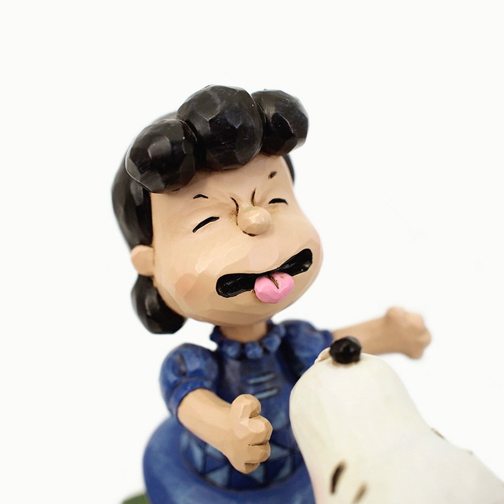 Peanuts by Jim Shore Lucy and Snoopy Stone Resin Figurine, 5?