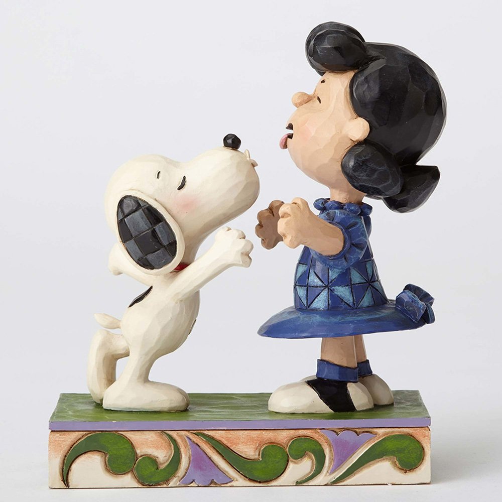Peanuts by Jim Shore Lucy and Snoopy Stone Resin Figurine, 5?
