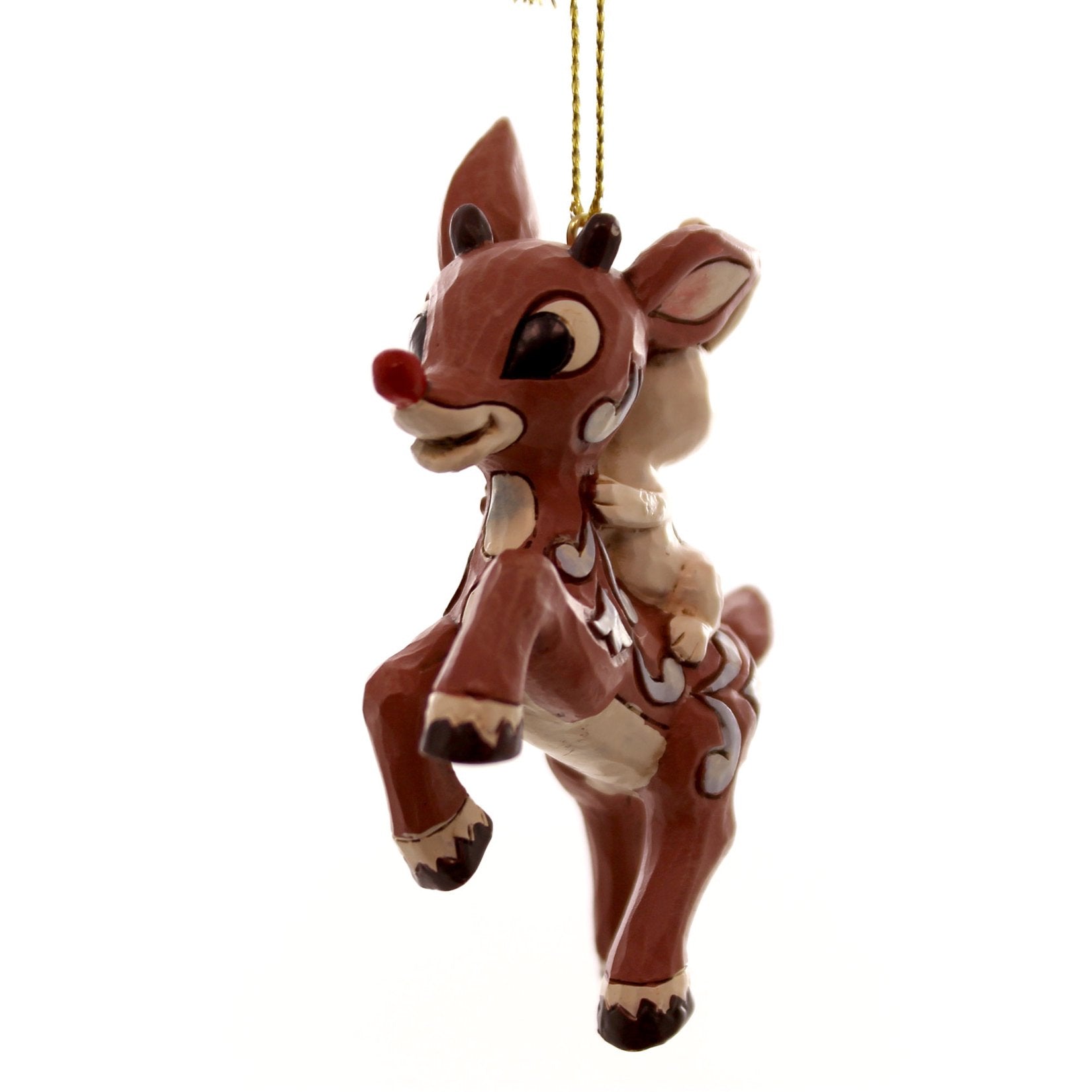 Jim Shore for Enesco Rudolph Carrying Bunny Ornament, 2"