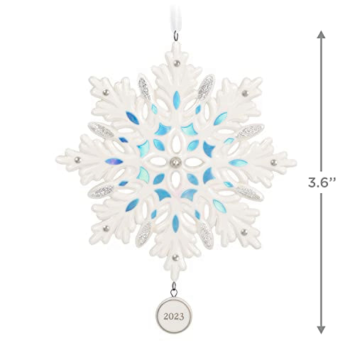 Hallmark Keepsake Christmas Ornament 2023, Snowflake, Porcelain Ornament, Snowflake Gifts