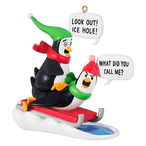 Hallmark Keepsake Christmas Ornament 2023, "What Did You Call Me?" Funny Penguin Ornament, Funny Gifts