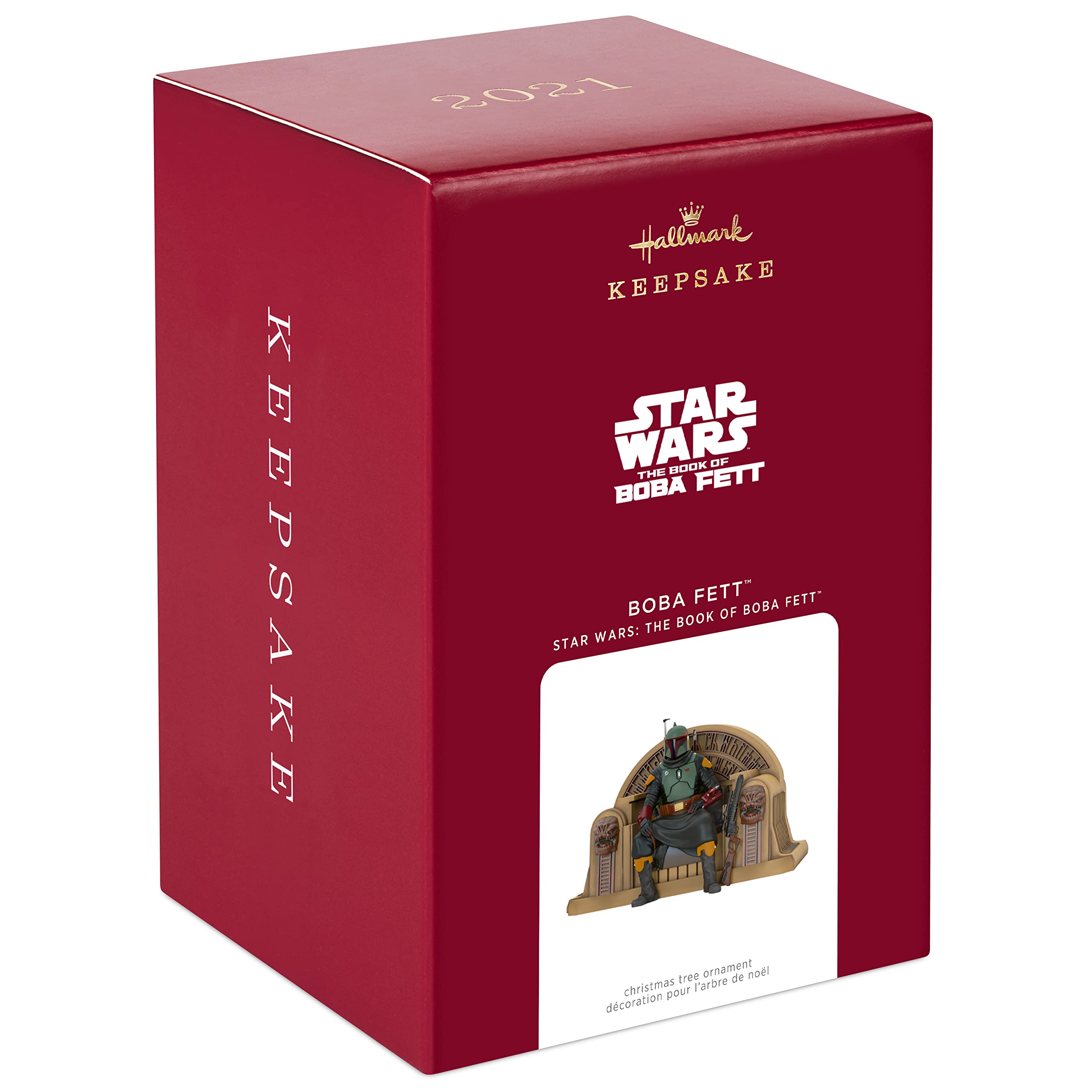 Star Wars: The Mandalorian Boba Fett on Throne Keepsake Ornament 2022