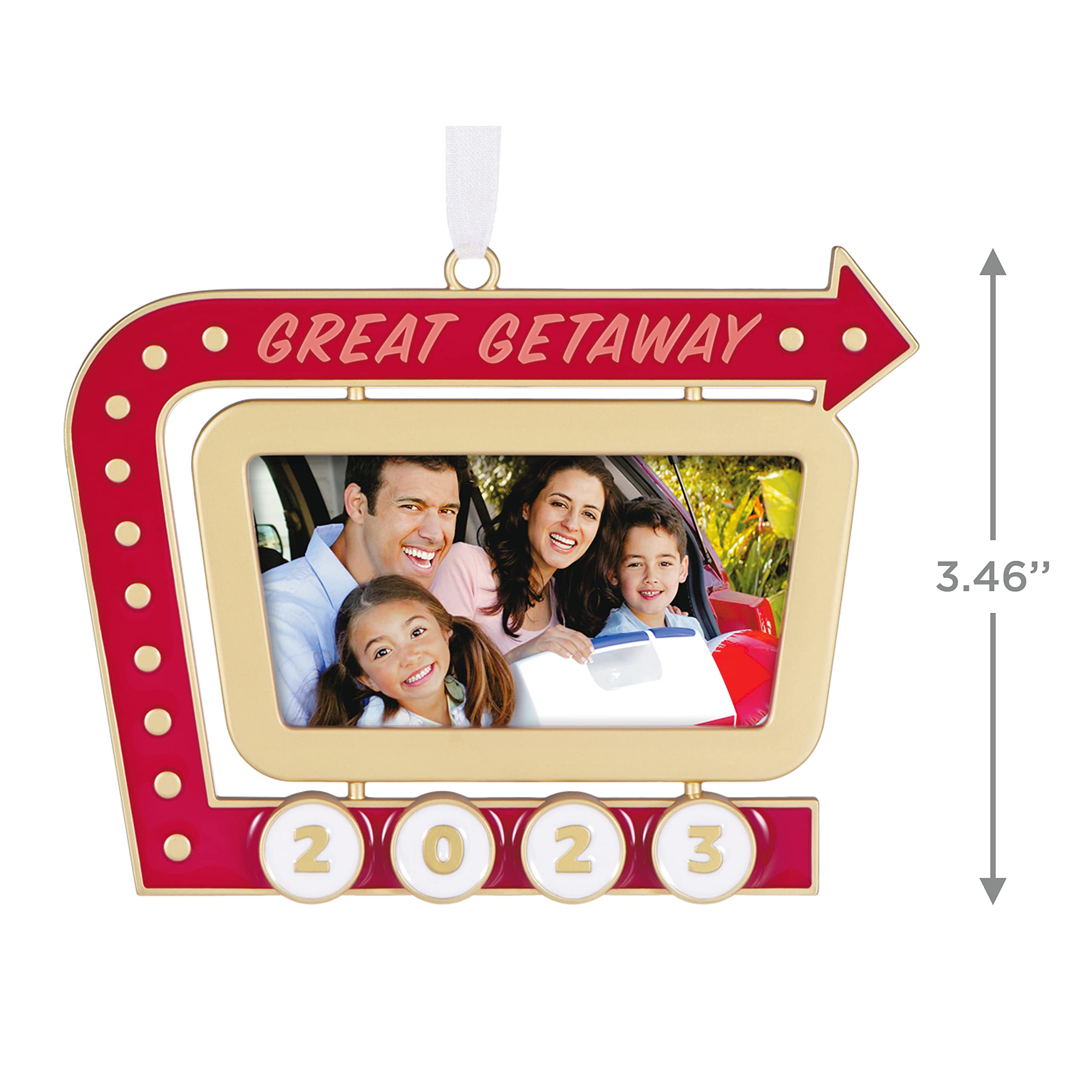 Hallmark Keepsake Christmas Ornament 2023, Great Getaway, Vacation Picture Frame Ornament, Gift for Couple