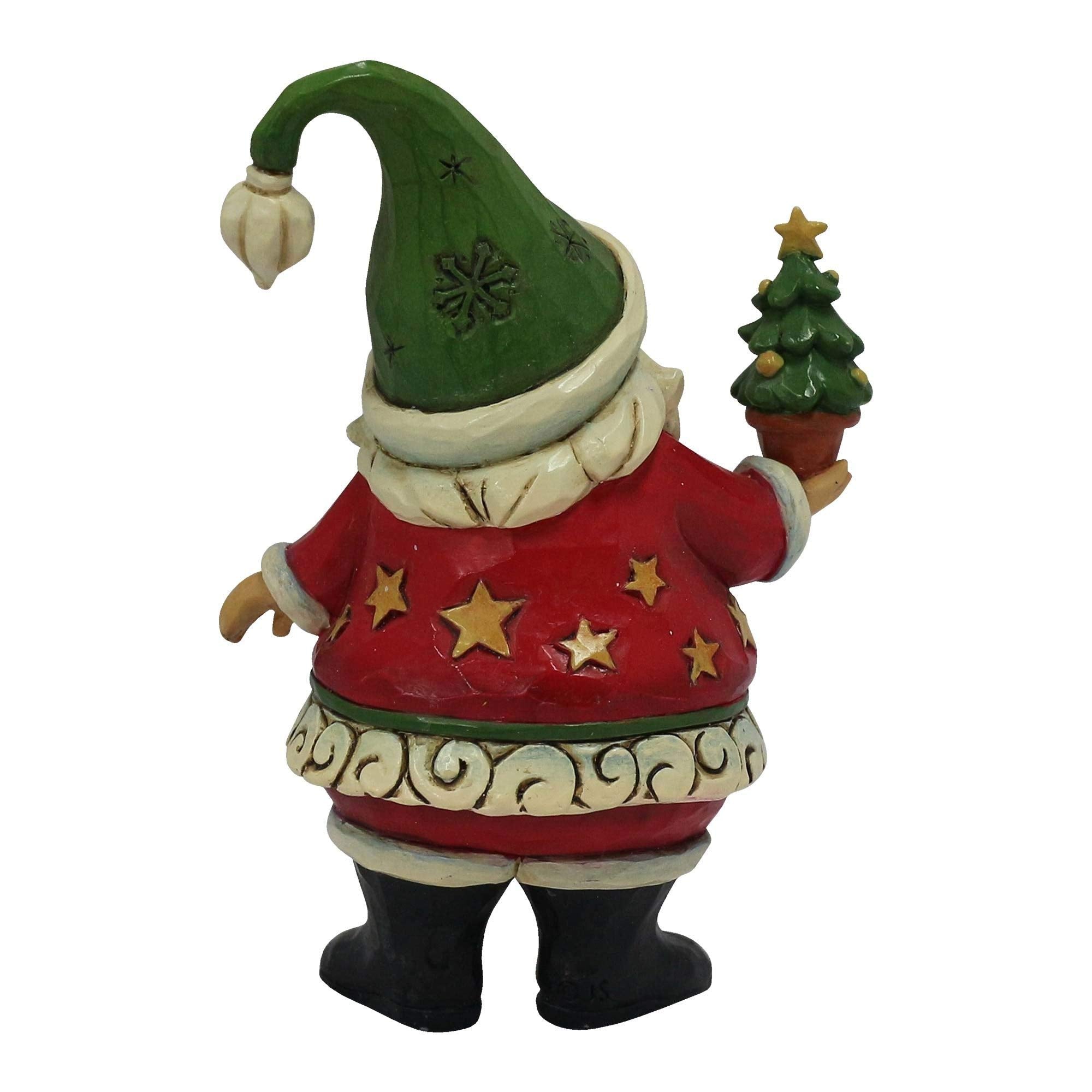 Enesco Jim Shore Heartwood Creek Mini Santa Holding Tree Stone Resin, 3.75? Figurine
