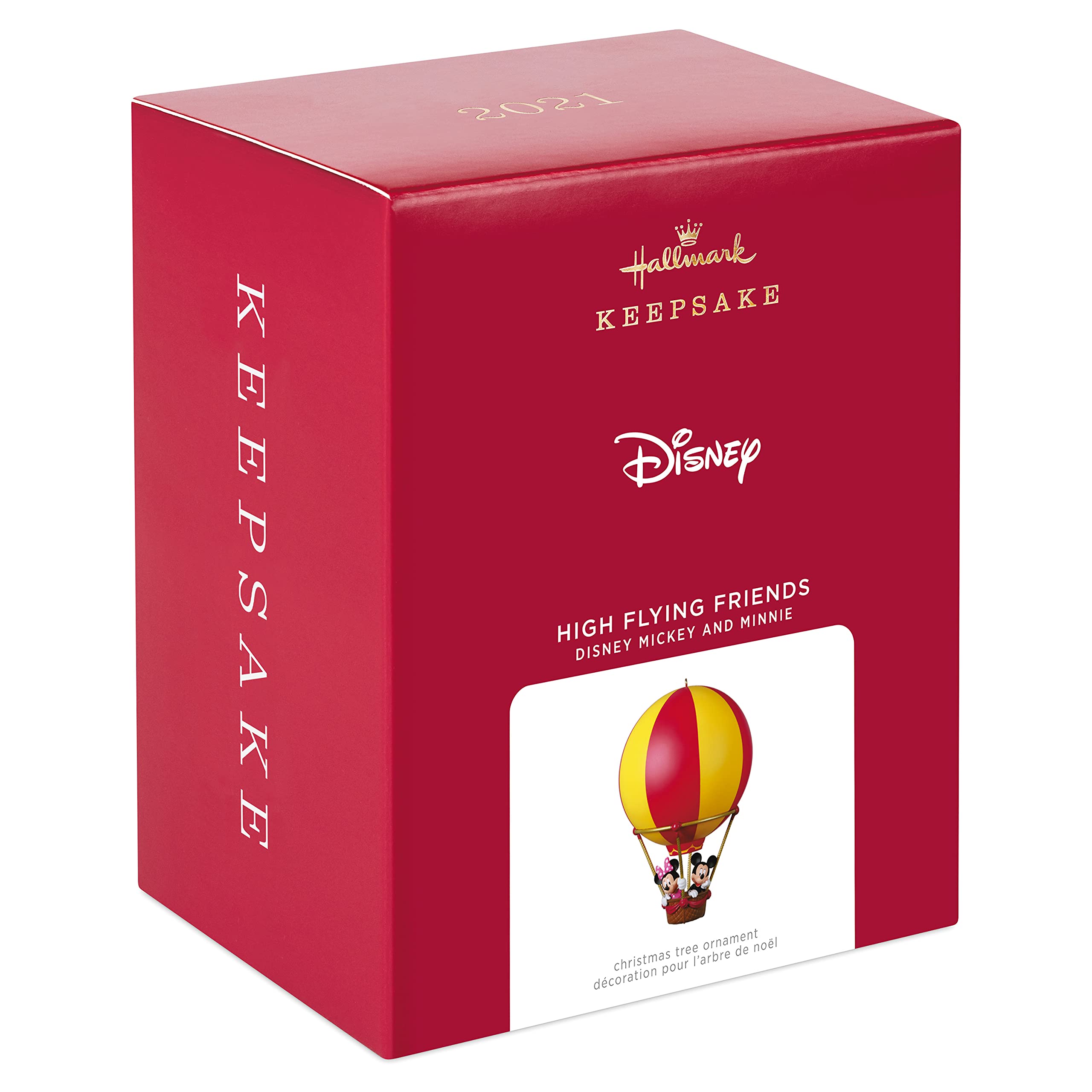 Hallmark Keepsake Christmas Ornament 2021, Disney Mickey and Minnie High Flying Friends Hot Air Balloon