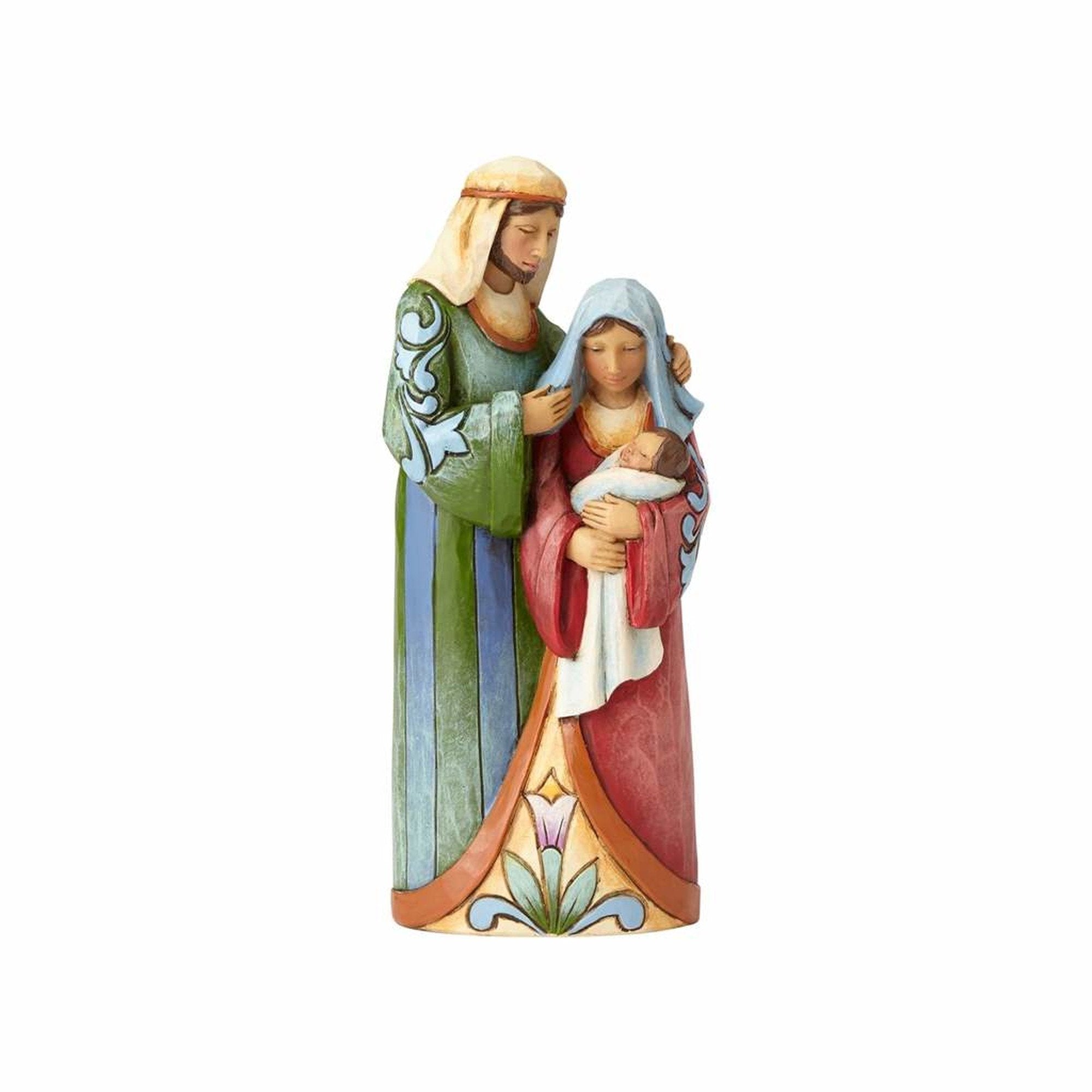 Enesco Jim Shore Heartwood Creek One Piece Holy Family Stone Resin Nativity, 5.25? Figurine