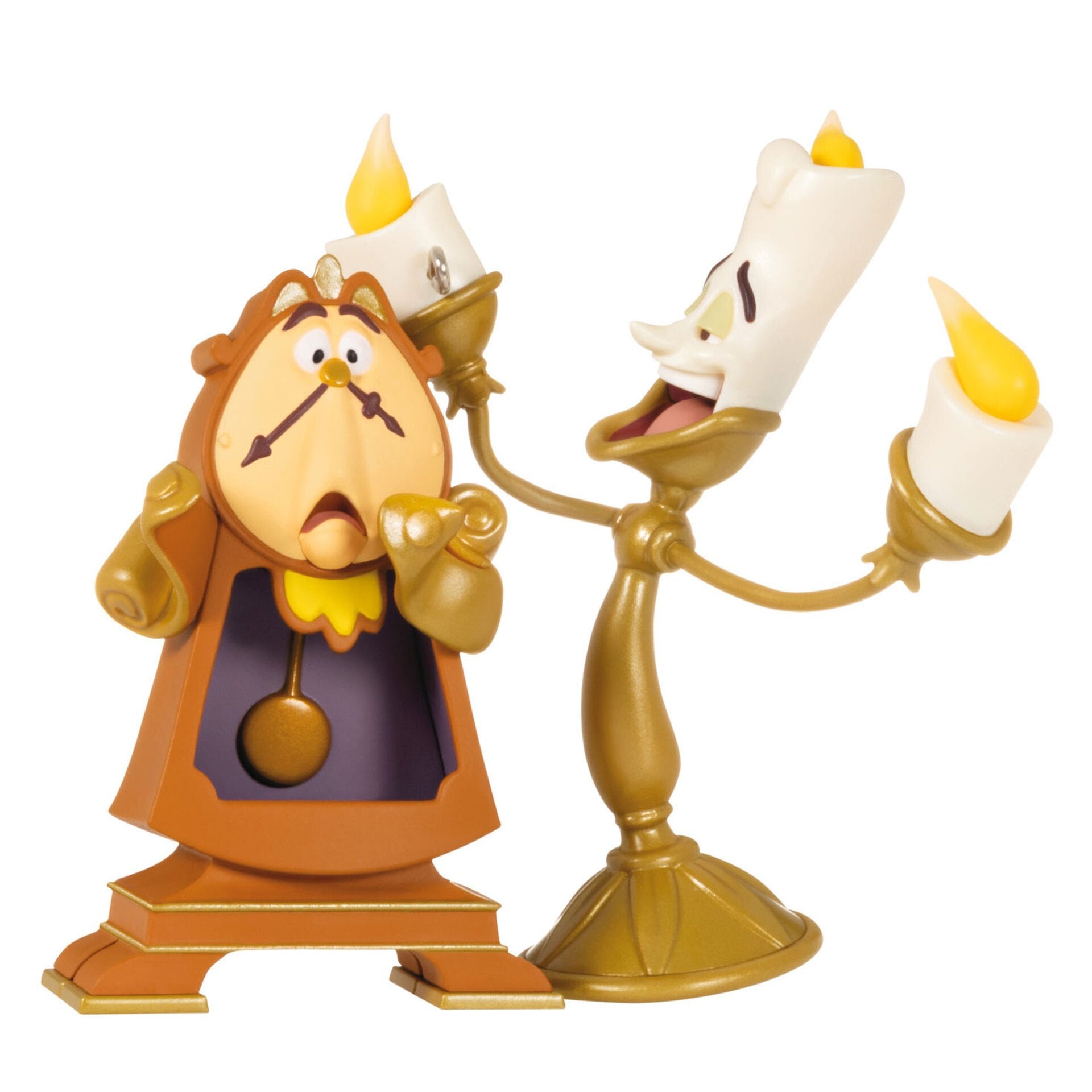 Disney Beauty and the Beast Lumiere and Cogsworth Ornament