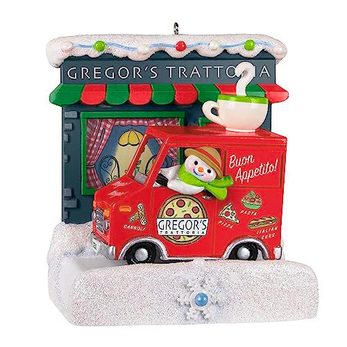 Hallmark Keepsake Christmas Ornament 2023, Happy Holiday Parade Collection Gregor's Trattoria Musical with Light, Gifts for Her