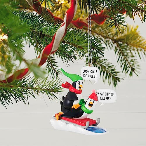 Hallmark Keepsake Christmas Ornament 2023, "What Did You Call Me?" Funny Penguin Ornament, Funny Gifts