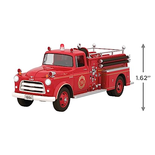 Hallmark Keepsake Christmas Ornament 2023, Fire Brigade 1956 Dodge Fire Engine 2023, Ornament with Light, Fire Fighter Gifts