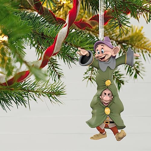 Hallmark Keepsake Christmas Ornament 2023, Disney Snow White and The Seven Dwarfs Dancing Duo Porcelain, Gifts for Disney Fans