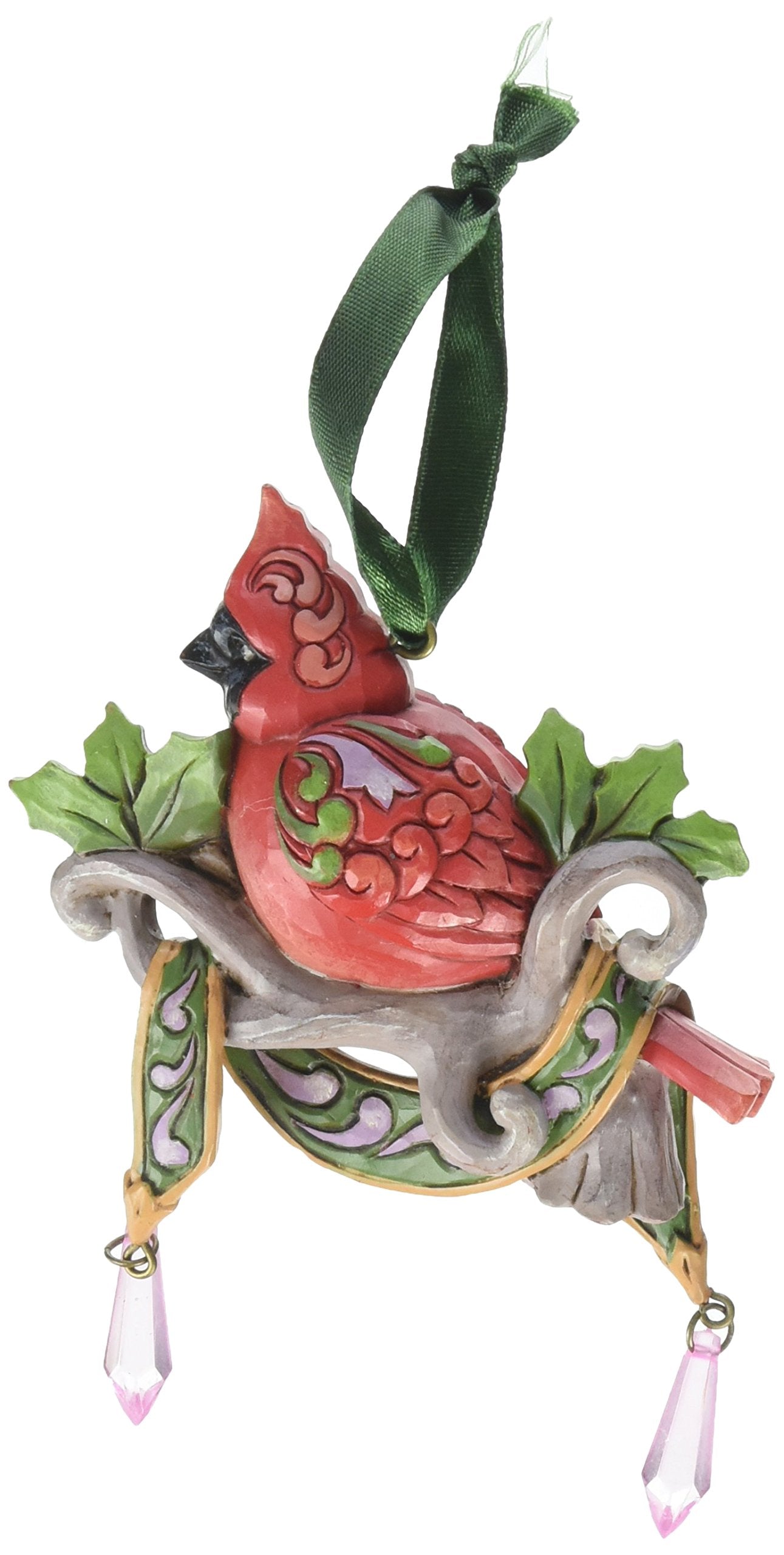 Jim Shore for Enesco Heartwood Creek Legend of Christmas Cardinal Ornament, 4.3"